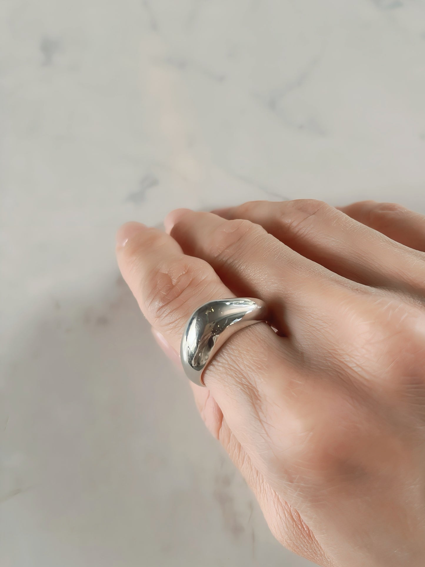 Water-carved Ring (Silver)