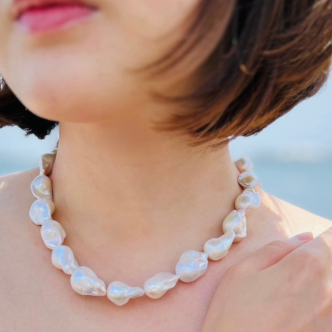 Oyster Baroque Pearl Necklace – EMARI